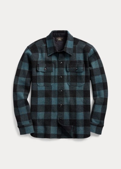 Ralph Lauren Plaid Workshirt Striktrøje Herre Danmark (BECGA4837)